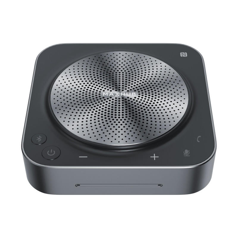 MAXHUB BT Speakerphone showcasing its sleek design and Bluetooth connectivity features, ideal for meetings and calls.