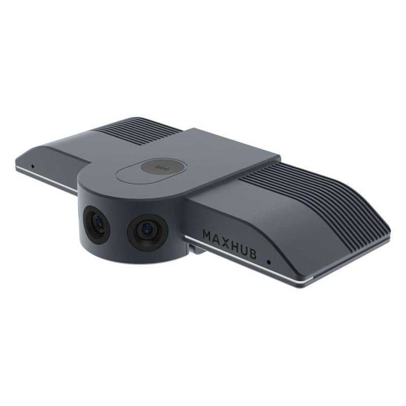 MAXHUB UC Camera showcasing a sleek design with a 4K resolution and a 180-degree field of view, ideal for video conferencing.