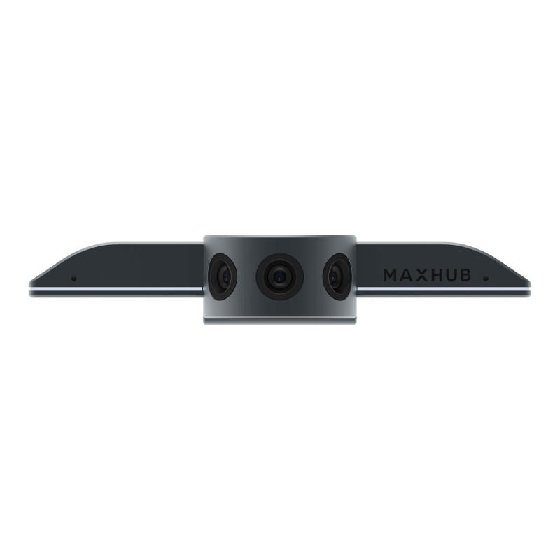 MAXHUB UC Camera showcasing a sleek design with a 4K resolution and a 180-degree field of view, ideal for video conferencing.