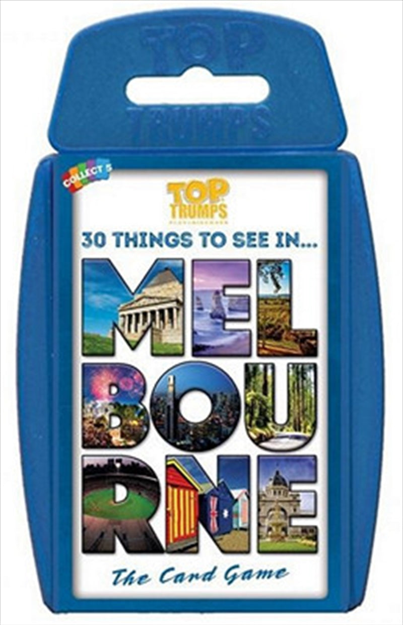 Melbourne - Top Trumps card game featuring iconic landmarks and trivia about Melbourne.