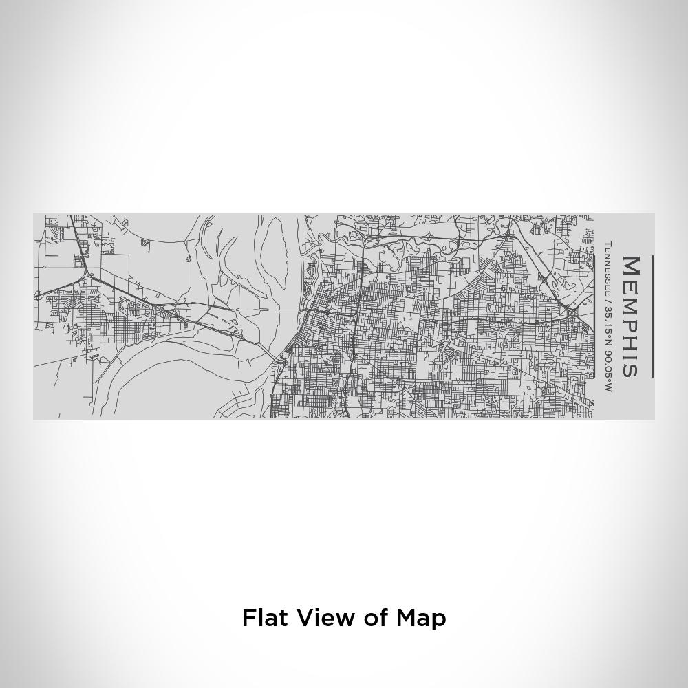 Custom engraved insulated cup featuring a detailed map of Memphis, Tennessee with coordinates.