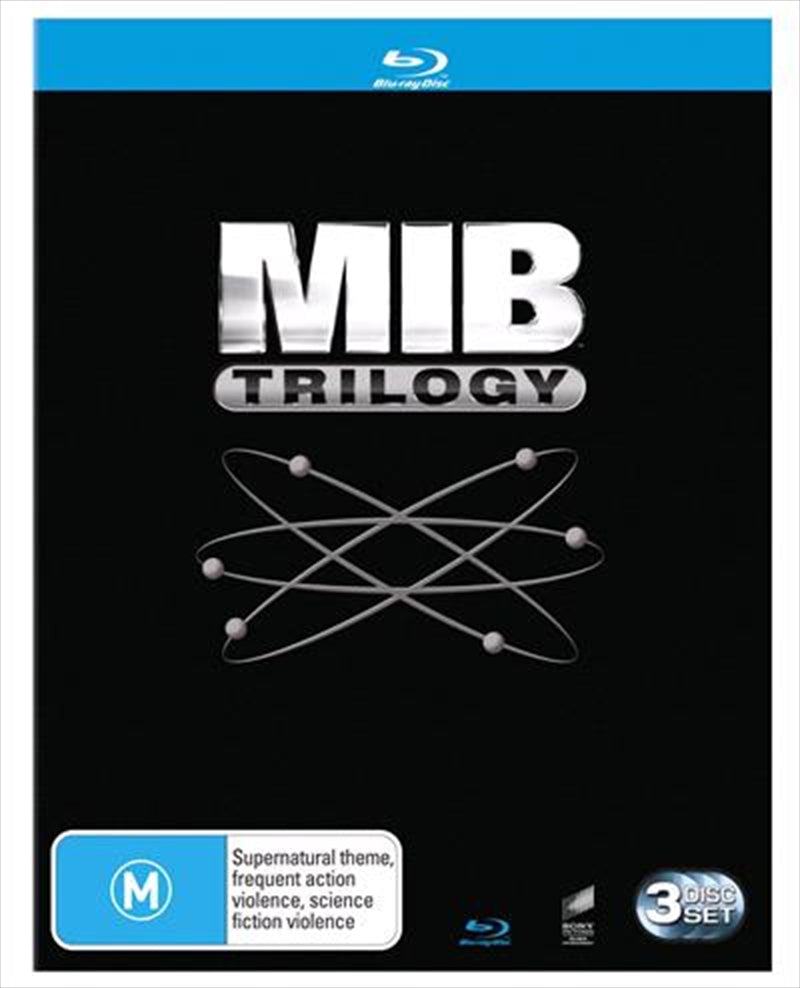 Men In Black Trilogy Blu-ray box set featuring all three films in high definition.