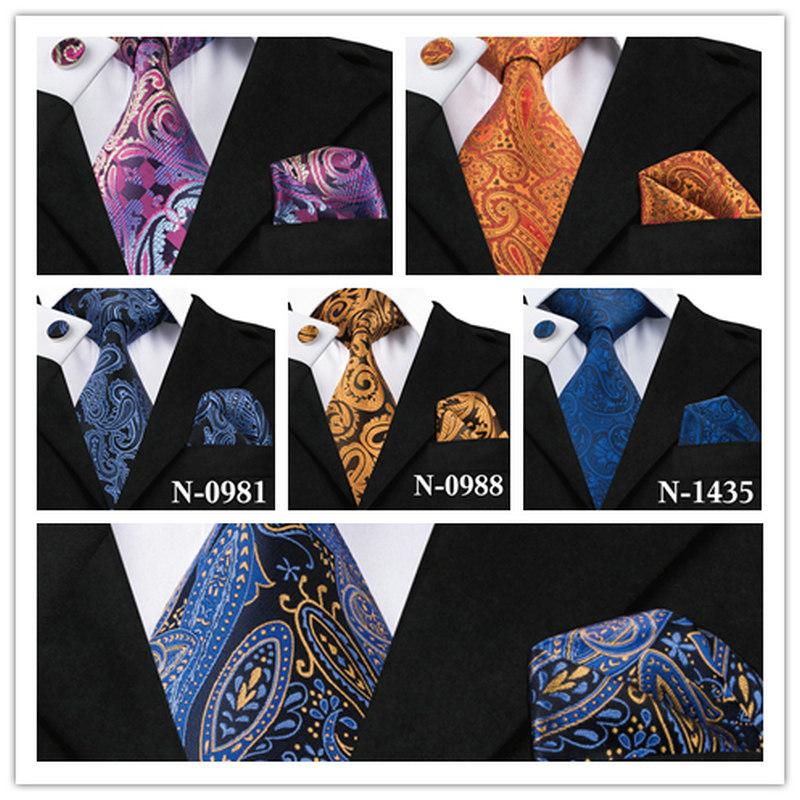 Mens 100% Silk Paisley Tie showcasing various styles and colors, perfect for formal occasions.