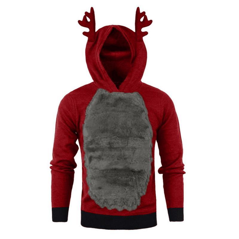 Kawaii Elk Cosplay Hoodie for Men and Women, featuring a festive design perfect for Christmas celebrations.