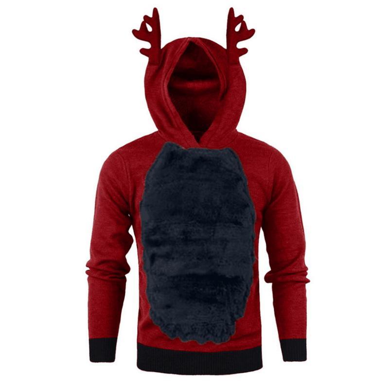 Kawaii Elk Cosplay Hoodie for Men and Women, featuring a festive design perfect for Christmas celebrations.