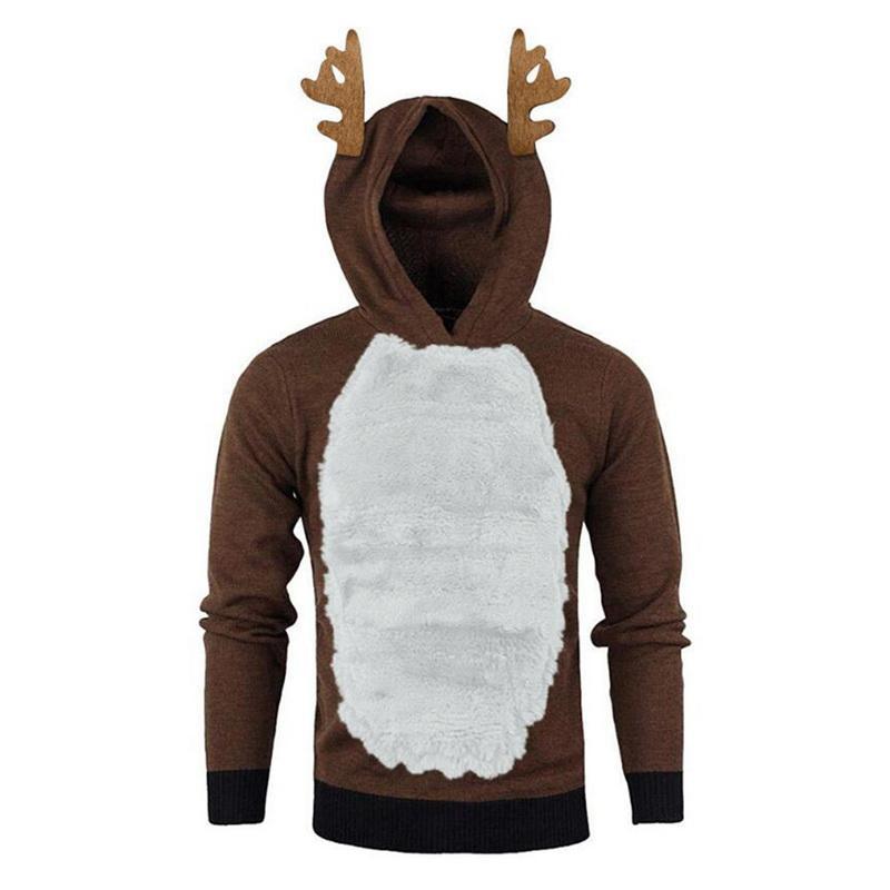 Kawaii Elk Cosplay Hoodie for Men and Women, featuring a festive design perfect for Christmas celebrations.