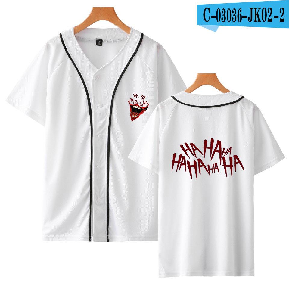 Men/Women Summer Tops Baseball T-shirt with Haha Joker 3D print, showcasing vibrant colors and a stylish design.