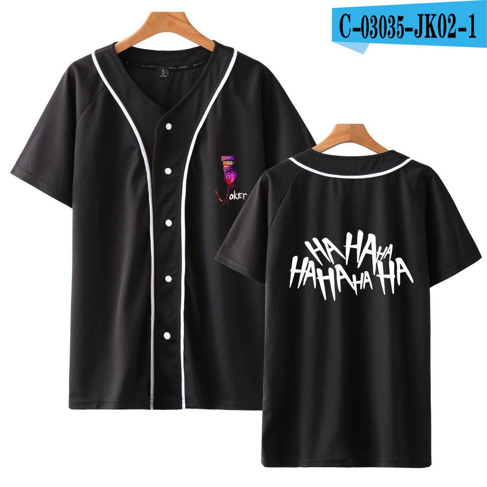 Men/Women Summer Tops Baseball T-shirt with Haha Joker 3D print, showcasing vibrant colors and a stylish design.