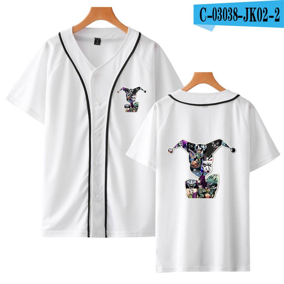 Men/Women Summer Tops Baseball T-shirt with Haha Joker 3D print, showcasing vibrant colors and a stylish design.