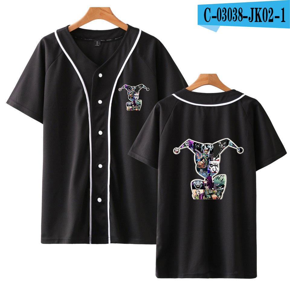 Men/Women Summer Tops Baseball T-shirt with Haha Joker 3D print, showcasing vibrant colors and a stylish design.