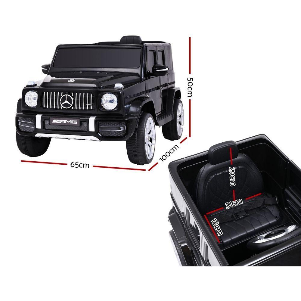 Mercedes-Benz Kids Ride On Car Electric AMG G63 in vibrant lacquer finish, featuring MP3 connectivity and remote control for safety.