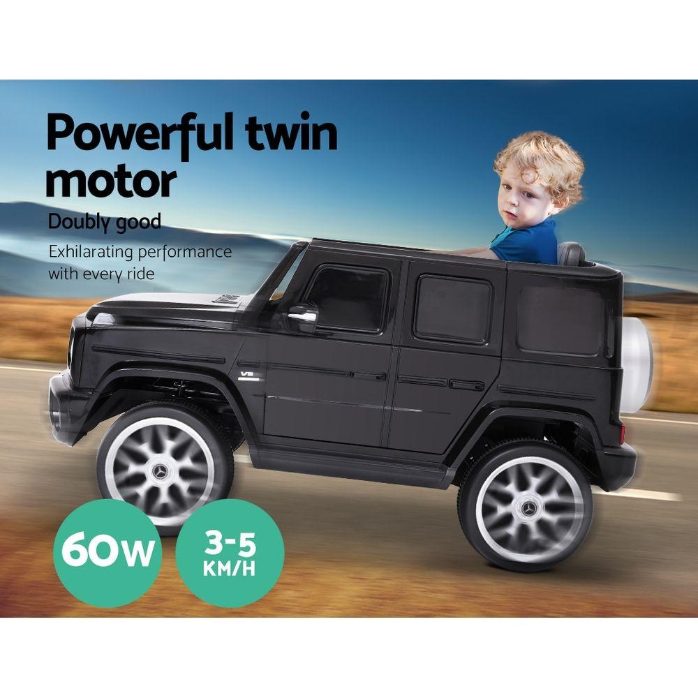 Mercedes-Benz Kids Ride On Car Electric AMG G63 in vibrant lacquer finish, featuring MP3 connectivity and remote control for safety.