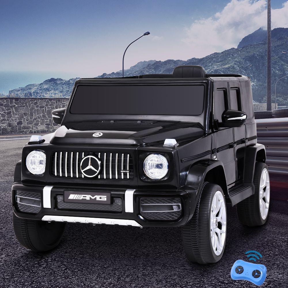 Mercedes-Benz Kids Ride On Car Electric AMG G63 in vibrant lacquer finish, featuring MP3 connectivity and remote control for safety.