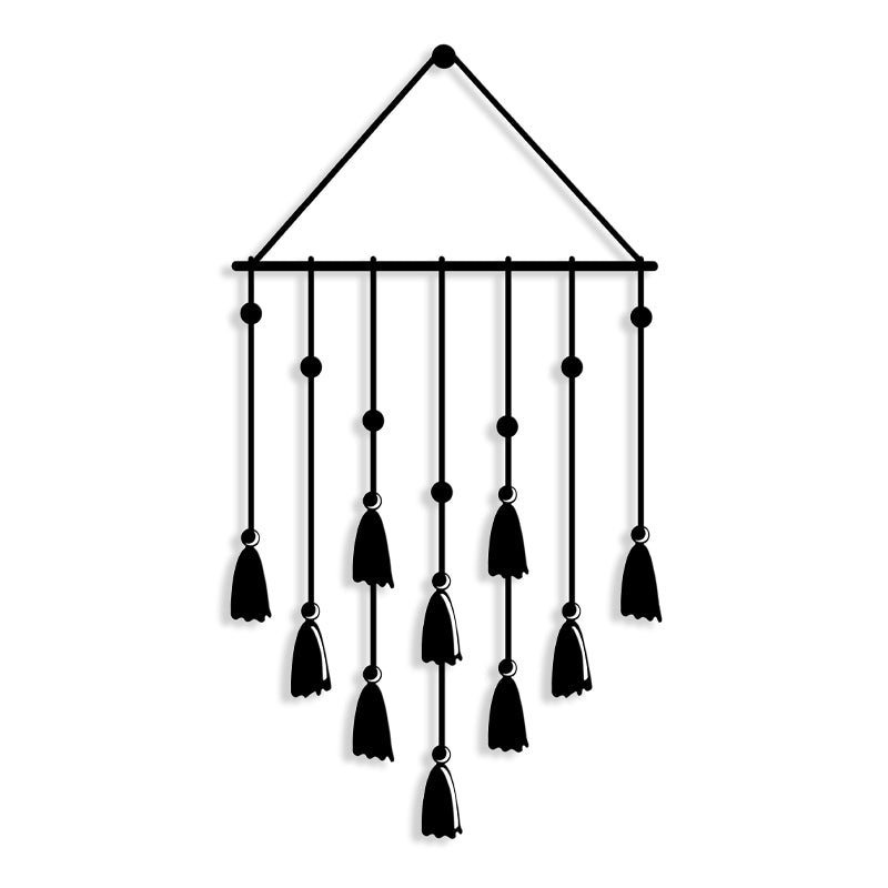 Metal Wall Deco Arrow in black, measuring 32.6x2x60 cm, showcasing a sleek and modern design suitable for home or business decor.