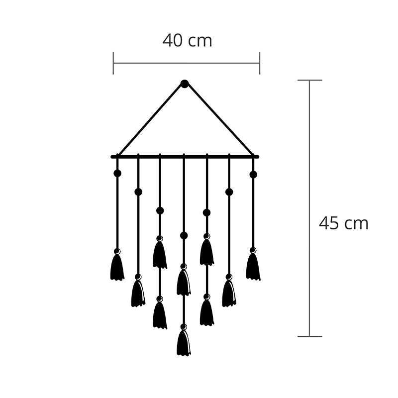 Metal Wall Deco Arrow in black, measuring 32.6x2x60 cm, showcasing a sleek and modern design suitable for home or business decor.