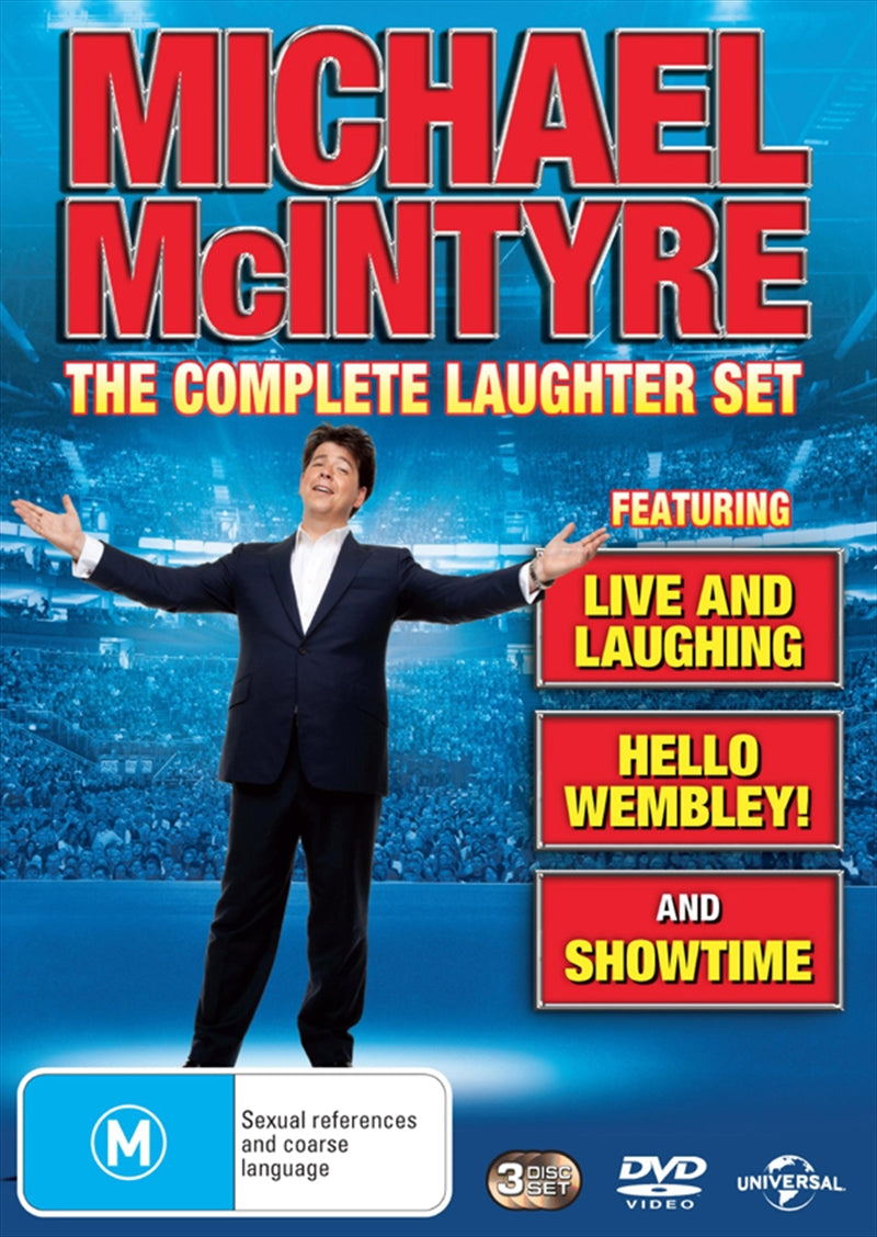 Michael McIntyre Complete Laughter Set DVD featuring three of his best performances.