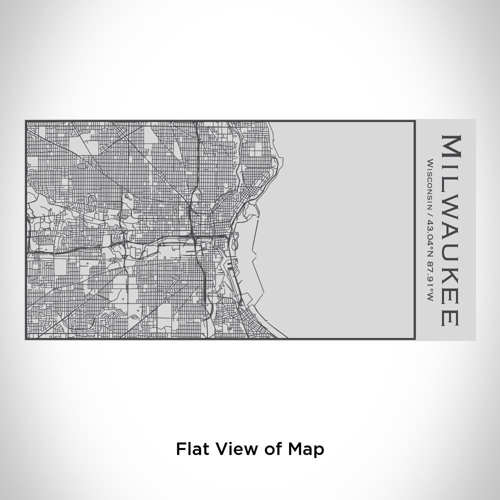 Milwaukee Map Insulated Bottle showcasing custom engraving and stainless steel design.