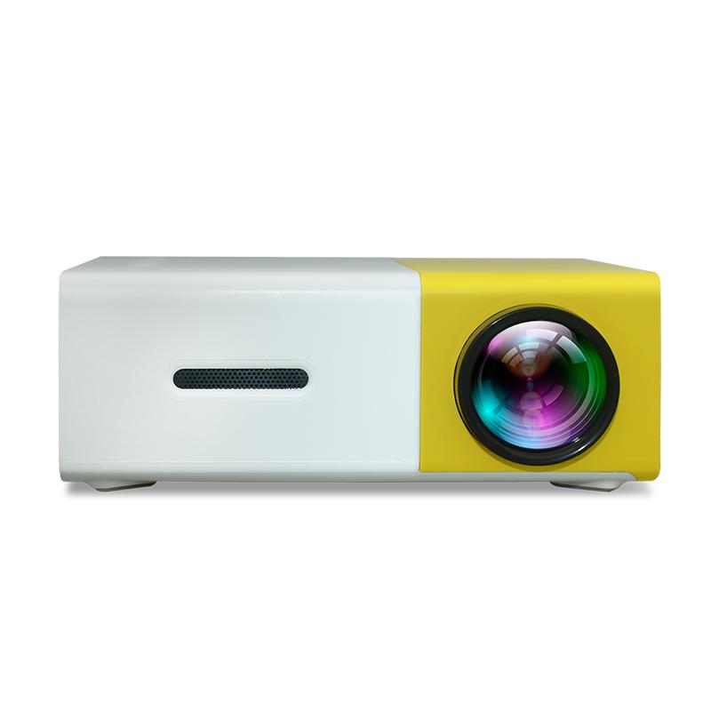 Meer YG300 Mini Projector showcasing its compact design and LED LCD display, ideal for portable video projection.