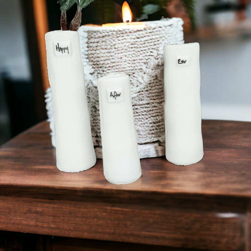 Mini Vase Gift Set featuring four unique porcelain vases in elegant designs, perfect for home decor or gifting.