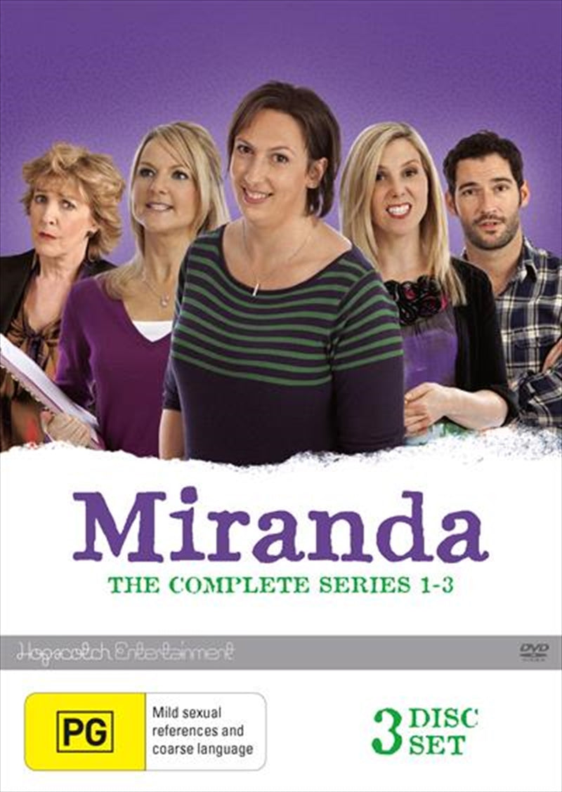 Miranda Series 1-3 Boxset DVD featuring the cover art with Miranda Hart in a comedic pose.