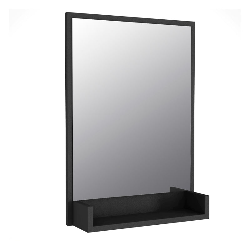 ANDRA Black Wall Mirror measuring 45x12x75cm, featuring a sleek melamine finish, ideal for home and business use.