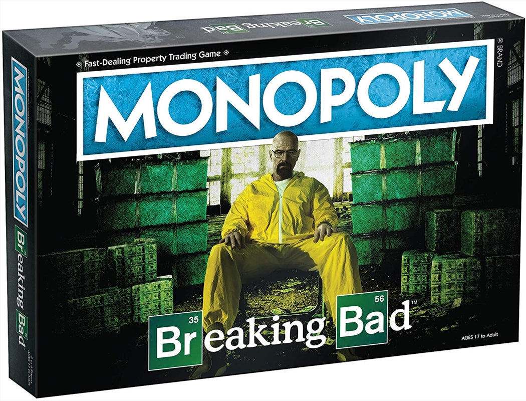 Monopoly Breaking Bad Edition board game featuring iconic characters and locations from the series.