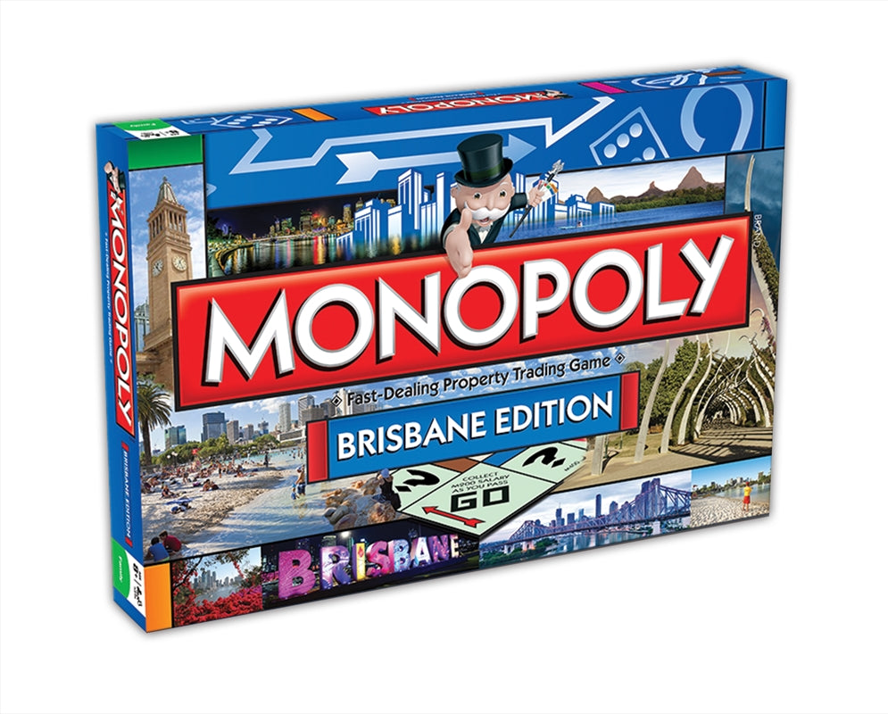 Monopoly: Brisbane Edition board game featuring Brisbane landmarks and custom tokens.