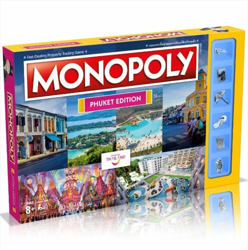 Monopoly Phuket Edition board game featuring iconic locations of Phuket, Thailand.