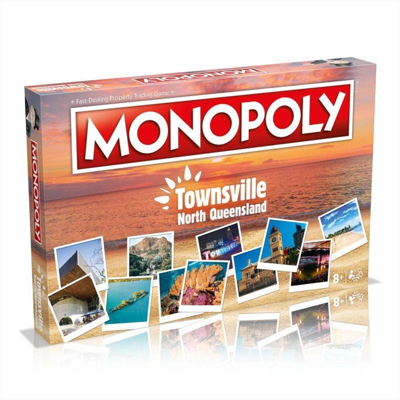 Monopoly Townsville Edition board game featuring local landmarks and custom tokens.