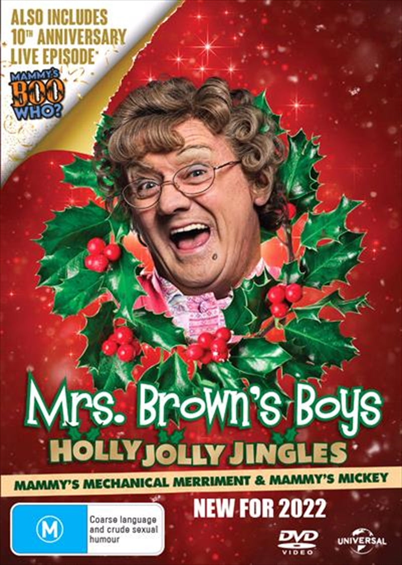 Mrs. Brown's Boys - Holly Jolly Jingles featuring Mammy's Mechanical Merriment and Mammy's Mickey, perfect for festive celebrations.