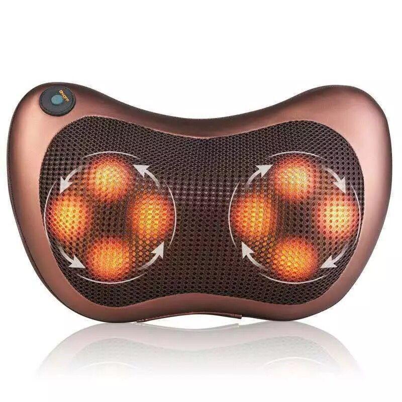 Multifunctional massager designed for neck, waist, hips, and legs with eight massage heads and infrared therapy.