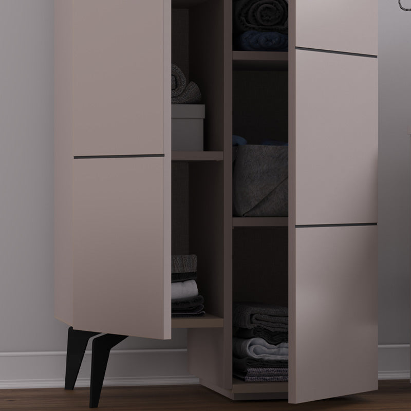 Multipurpose Cabinet CHARLIE in Light Mocha, showcasing its modern design and spacious storage capabilities.