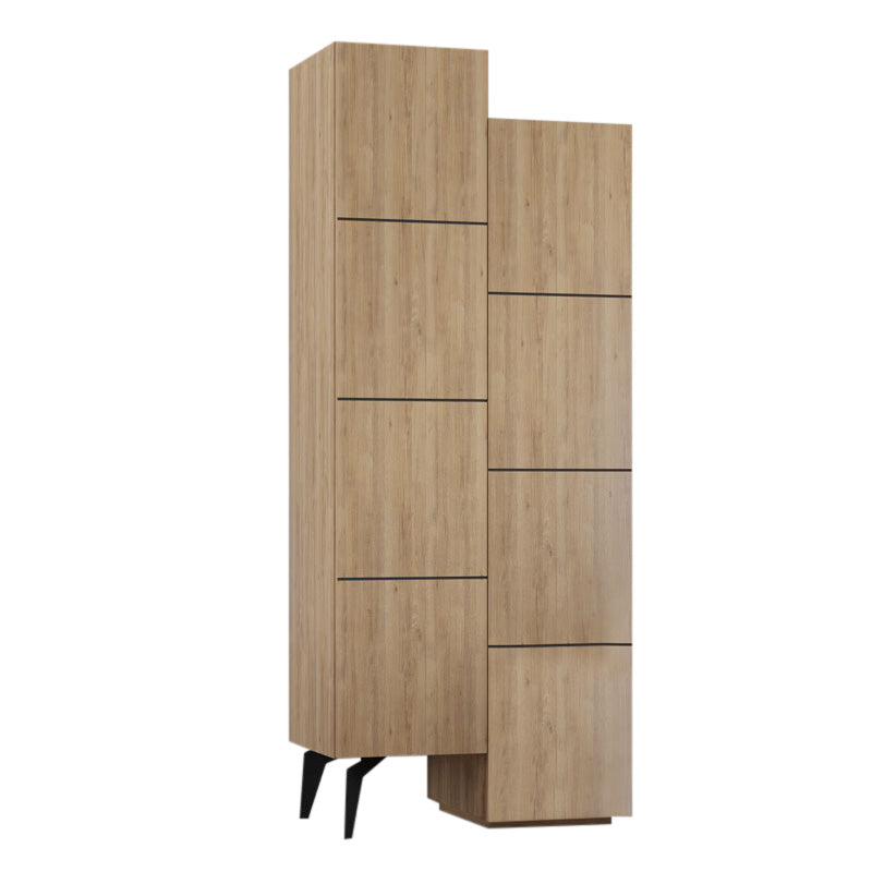 Multipurpose Cabinet CHARLIE in oak finish, showcasing its modern design and spacious storage capabilities.