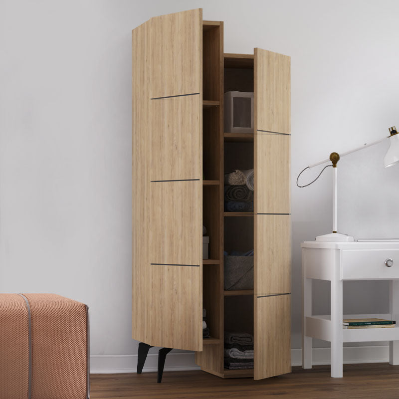 Multipurpose Cabinet CHARLIE in oak finish, showcasing its modern design and spacious storage capabilities.