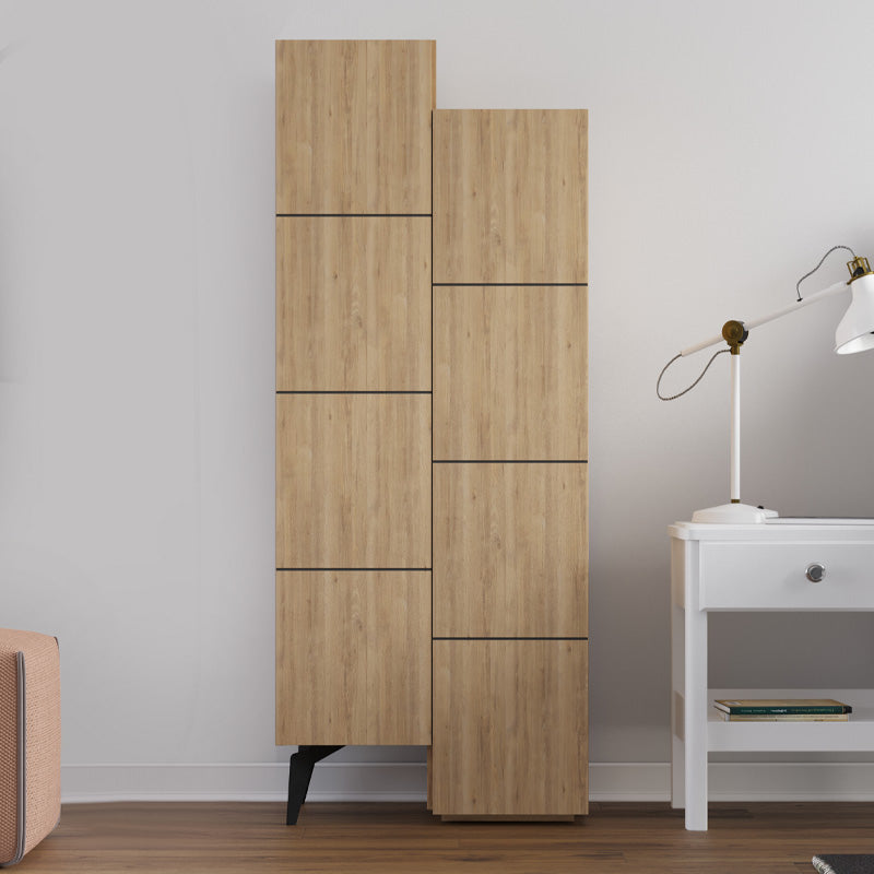 Multipurpose Cabinet CHARLIE in oak finish, showcasing its modern design and spacious storage capabilities.