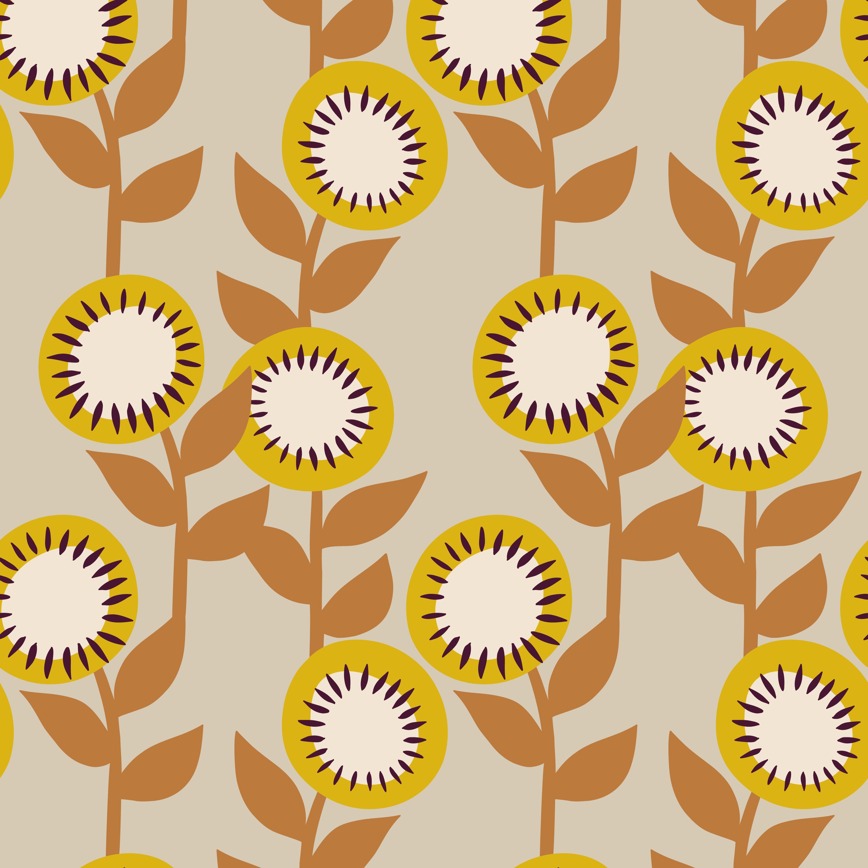 Mums the Word Wallpaper featuring a modern design with vibrant colors and bold patterns, perfect for home decor.