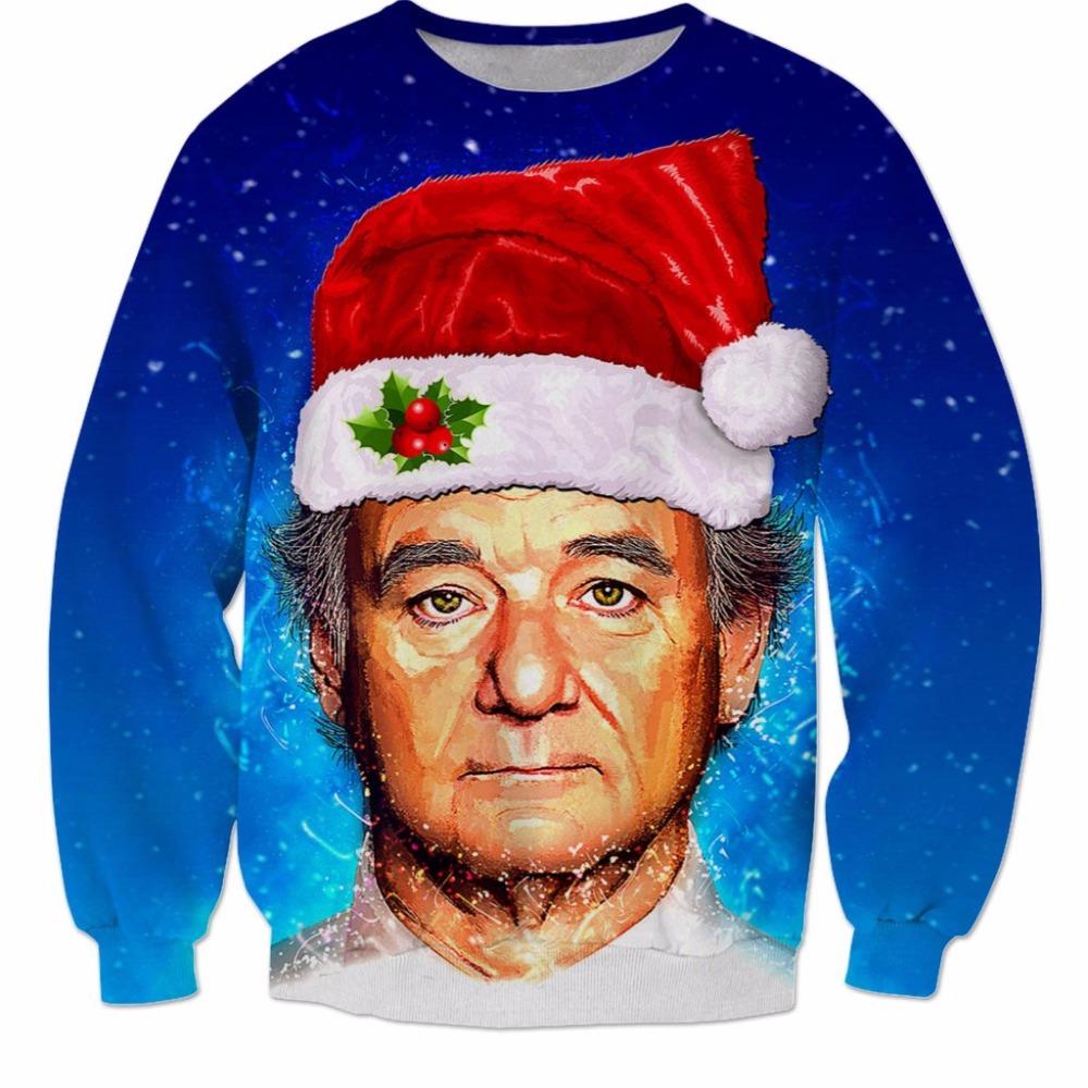 Bill Murray Christmas Sweatshirt featuring a humorous design, perfect for festive occasions and casual wear.