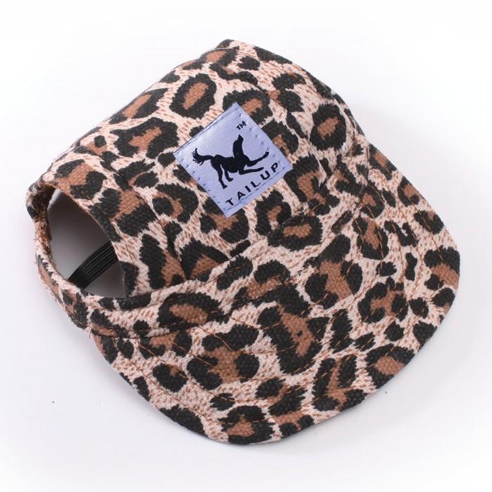 New Dog Printed Peaked Hat with ear holes in camouflage design, perfect for outdoor activities and sun protection.