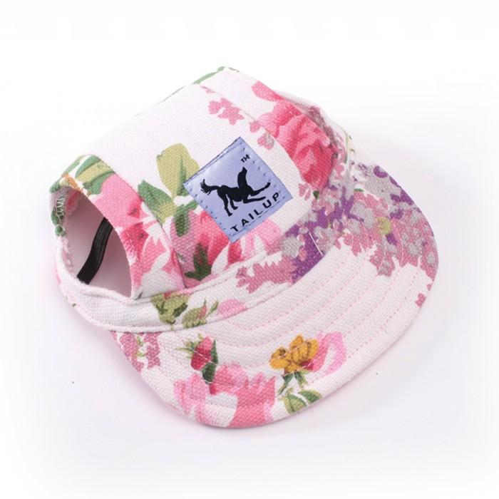 New Dog Printed Peaked Hat with ear holes in camouflage design, perfect for outdoor activities and sun protection.