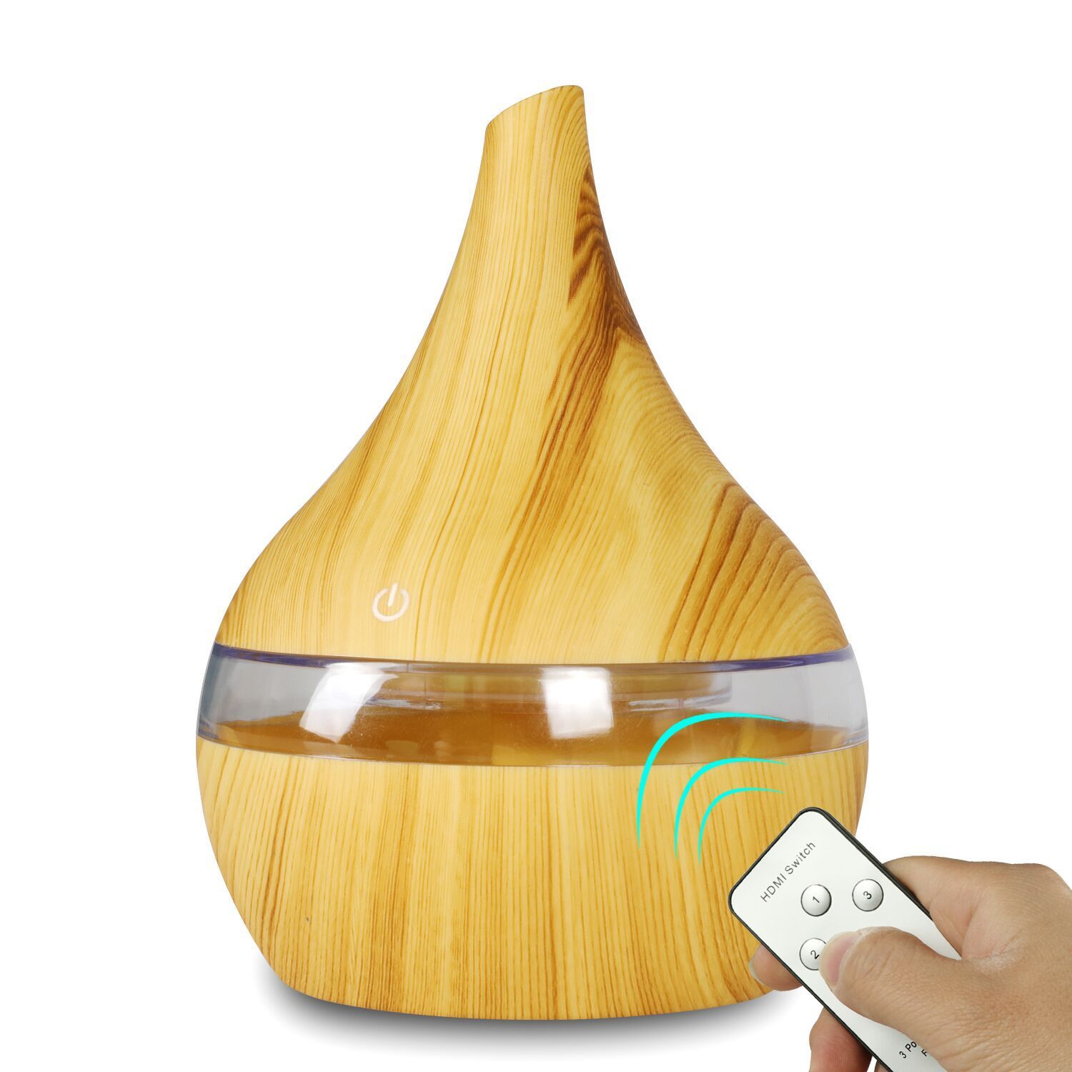 New USB Electric Aroma Diffuser in wood finish, showcasing its elegant design and functionality for essential oil diffusion.