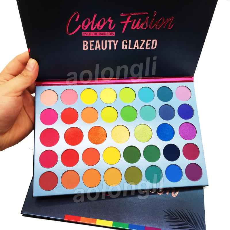 Newest Beauty Glazed Eyeshadow Palette featuring 39 vibrant colors in various finishes including matte, shimmer, and glitter.