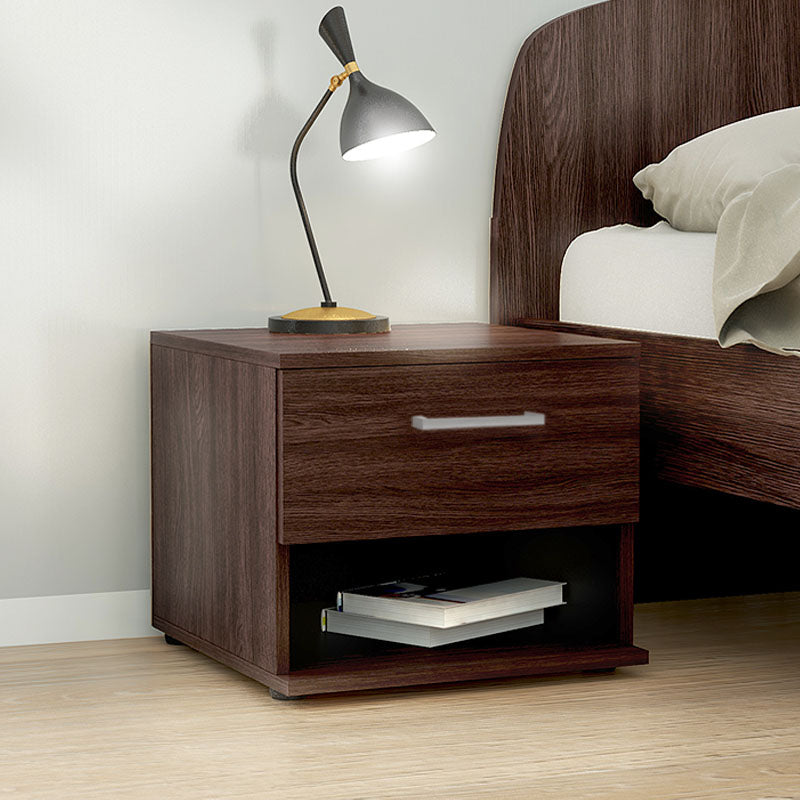 ANITA Wenge Nightstand Set featuring two stylish melamine nightstands in a rich wenge finish, ideal for modern bedrooms.