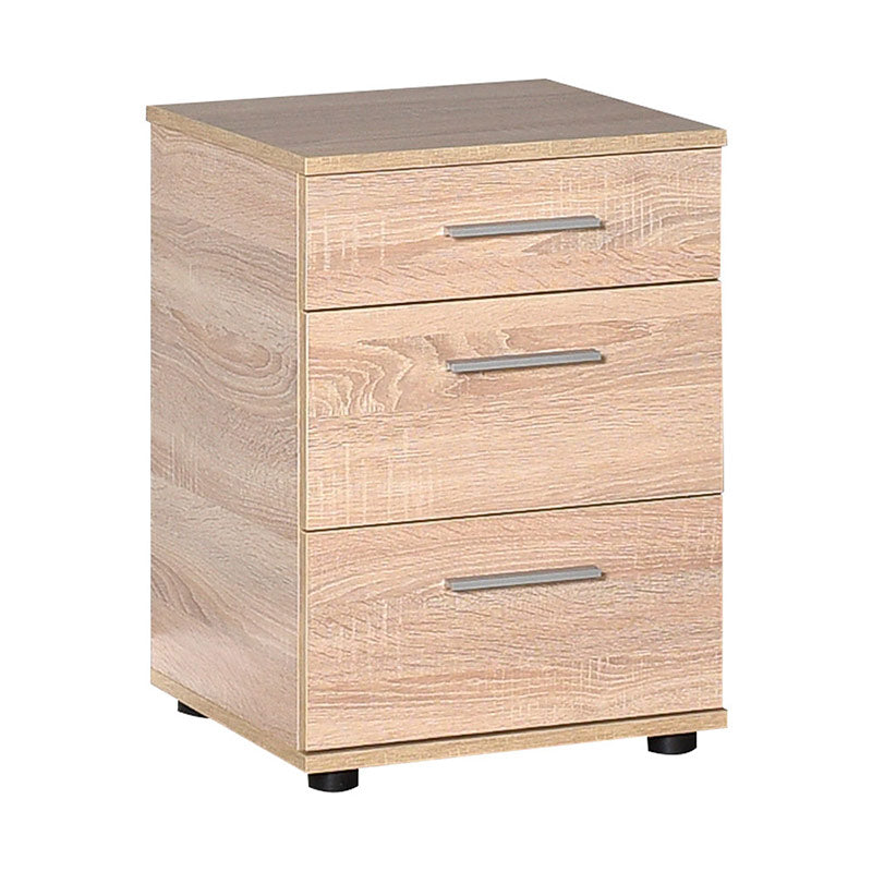 LUCKY Sonoma Nightstand Set featuring a stylish design with three drawers in a sonoma finish, perfect for bedroom or office use.