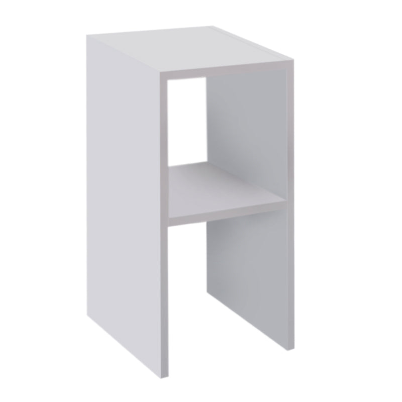 SIMPLE White Nightstand with melamine finish, dimensions 30x30x60 cm, suitable for bedside or coffee table use.