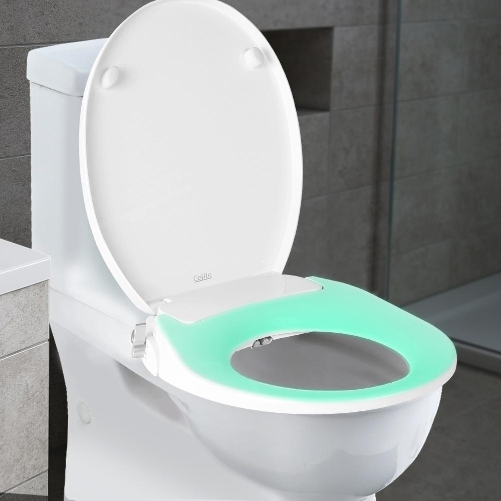 Cefito Non Electric Bidet Toilet Seat in white, showcasing its sleek design and features for enhanced personal hygiene.