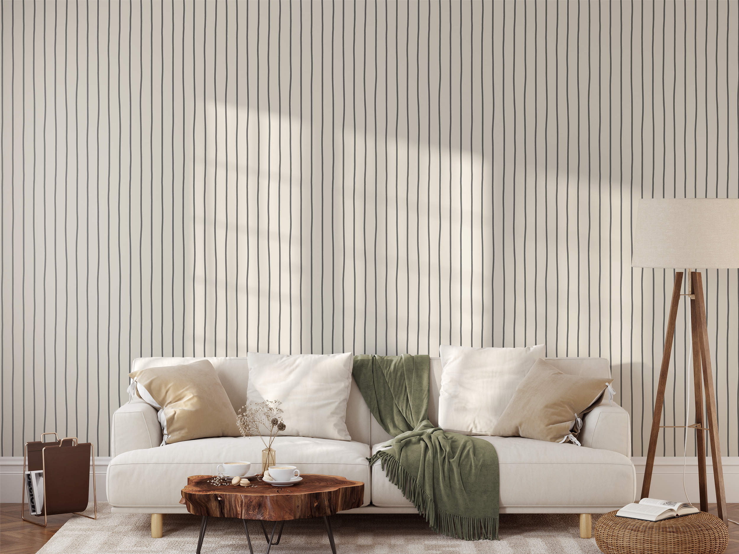 Nordica Charcoal Wallpaper featuring a modern design with a peel and stick application, ideal for home decor.