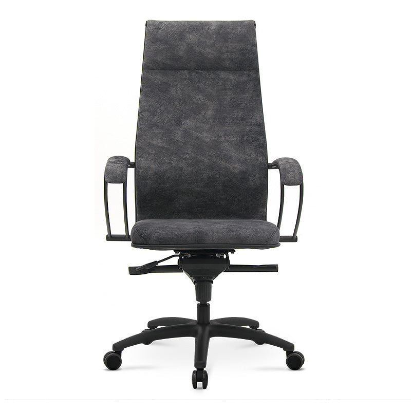 CHARMANT Marble Grey Office Chair with ergonomic design, chrome frame, and comfortable seating, ideal for home and professional use.