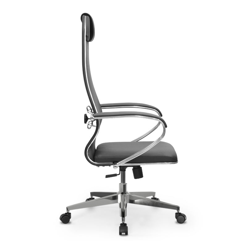 Office Chair MALTA in black synthetic leather with ergonomic design and adjustable features.