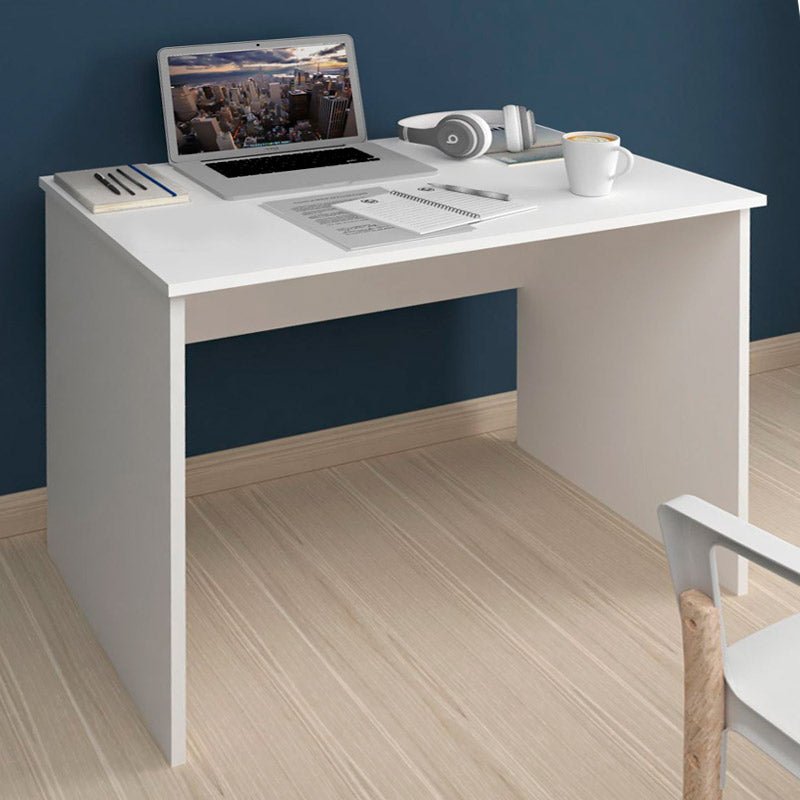 Office Desk BUENO in white, measuring 90x60x74cm, featuring a sleek melamine finish and sturdy construction.