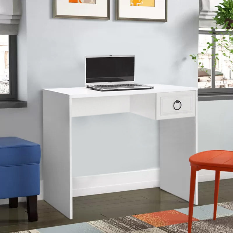 MATILDA Office Desk in white, featuring a sleek design with a right-side drawer, dimensions 90x51x75 cm.